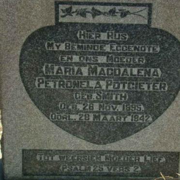 POTGIETER Maria Magdalena Petronela nee SMITH 1893-1942