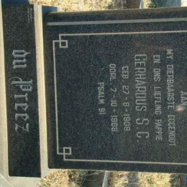 PREEZ Gerhardus S.C., du 1909-1968