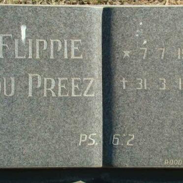PREEZ Flippie, du 1917-1983