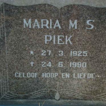 PIEK Maria M.S. 1925-1990