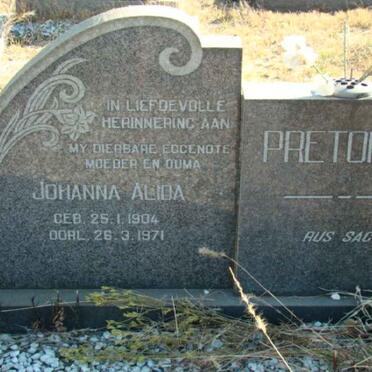 PRETORIUS Petrus Gerhardus 1905-1981 &amp; Johanna Alida 1904-1971 