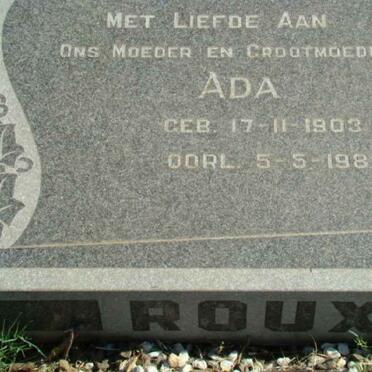 ROUX Ada 1903-1987