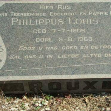 ROUX Philippus Louis 1906-1963