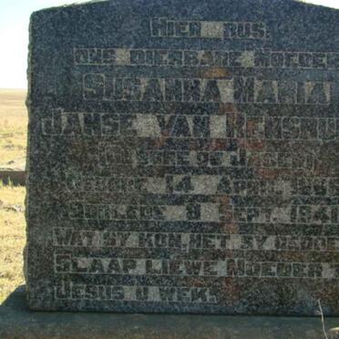 RENSBURG Susanna Maria, Janse van 1866-1941