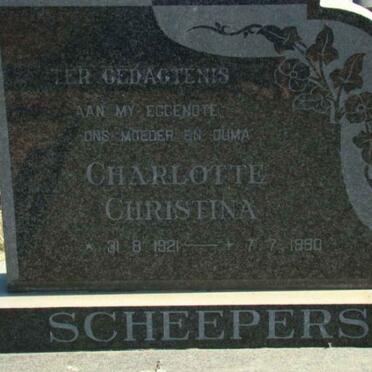 SCHEEPERS Charlotte Christina 1921-1980