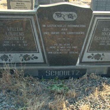SCHOULTZ Willem Lourens 1883-1967 &amp; Johanna Magrieta de BEER 1887-1969