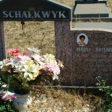 SCHALKWYK Maria Johanna Cornelia, van 1932-