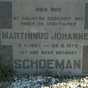 SCHOEMAN Marthinus Johannes 1893-1973