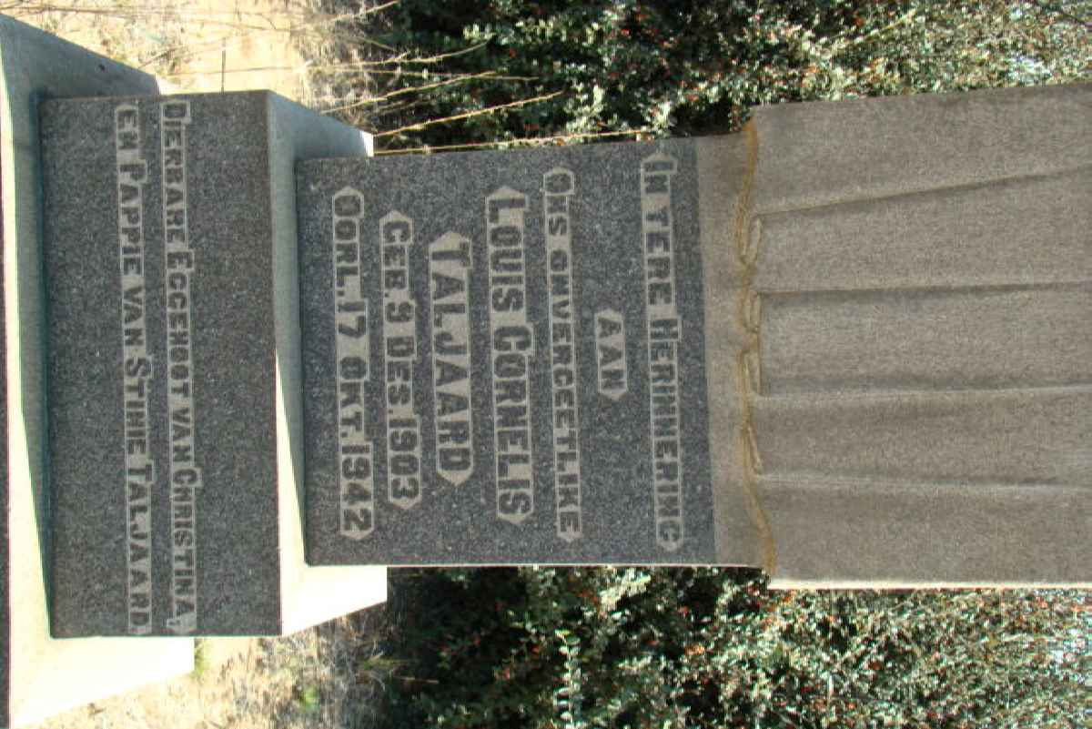 TALJAARD Louis Cornelis 1903-1942