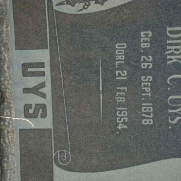 UYS Dirk C. 1878-1954