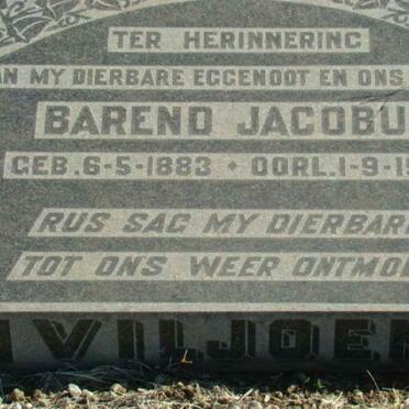 VILJOEN Barend Jacobus 1883-1954