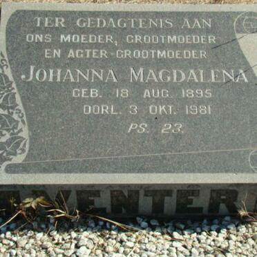 VENTER Johanna Magdalena 1895-1981