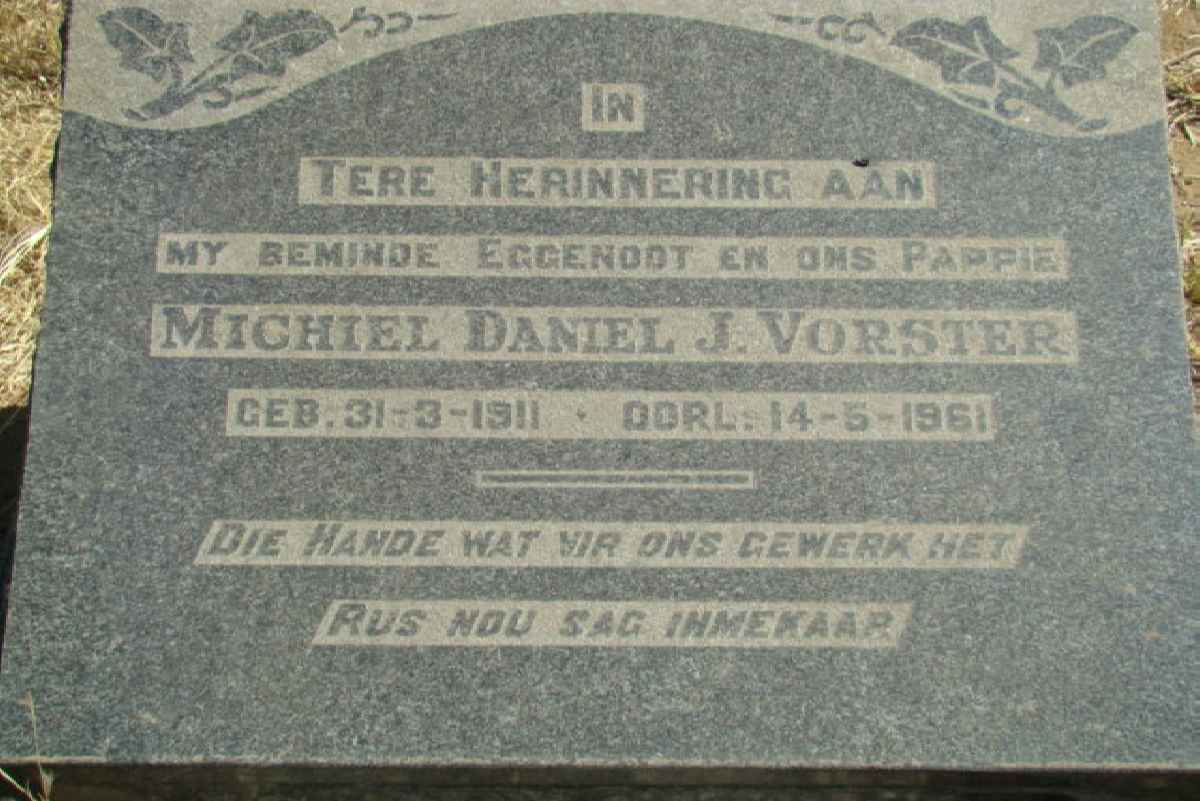 VORSTER Michiel Daniel J. 1911-1961