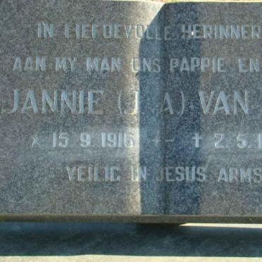 WYK J.A., van 1916-1990