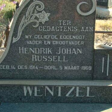 WENTZEL Hendrik Johan Russell 1914-1969