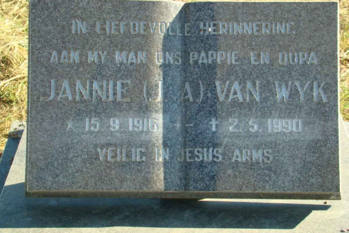 WYK J.A., van 1916-1990