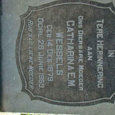 WESSELS Catharina E.M. 1879-1969