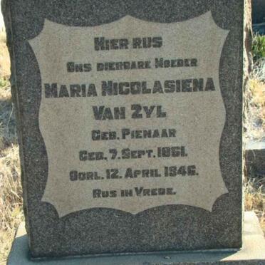 ZYL Maria Nicolasiena, van nee PIENAAR 1861-1946