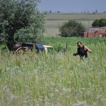 3. Finding graves in the long grass is hard work