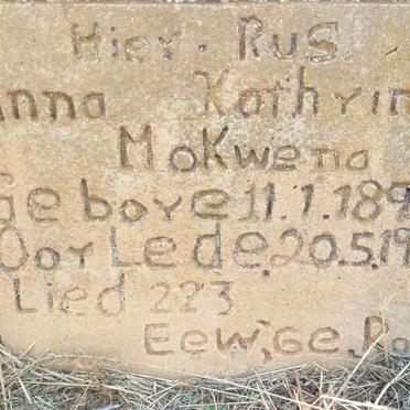MOKWENA Anna Kathrina 1894-1947