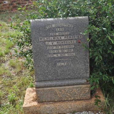 RENSBURG Wilhelmina Hendrina, J. v. nee DE VILLIERS 1861-1944