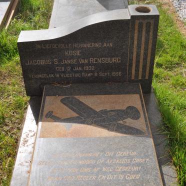 RENSBURG Jacobus S., Janse van 1932-1956