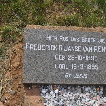 RENSBURG Frederick R., Janse van 1893-1895