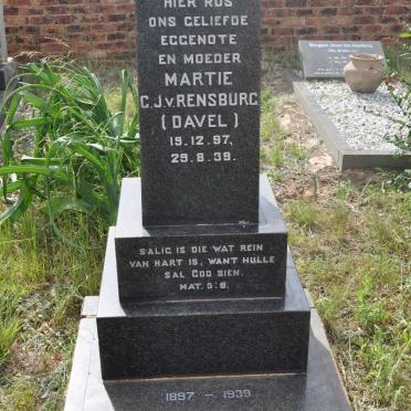 RENSBURG Martie C., J. v. nee DAVEL 1897-1939