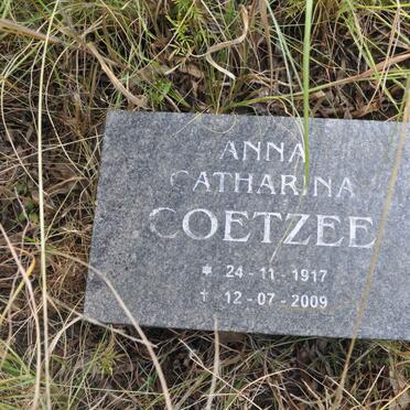 COETZEE Anna Catharina 1917-2009