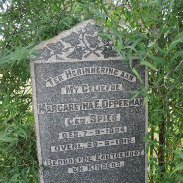 OPPERMAN Margaretha E. nee SPIES 1894-1919