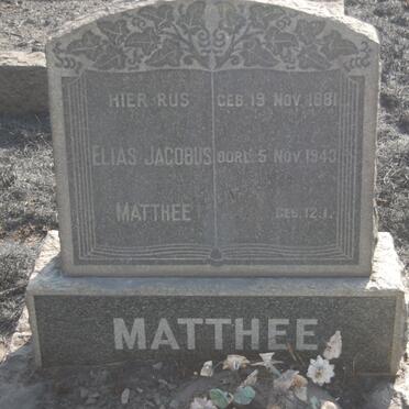 MATTHEE Elias Jacobus 1881-1943
