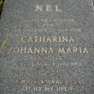 NEL Catharina Johanna Maria nee KOTZE 1904-1993