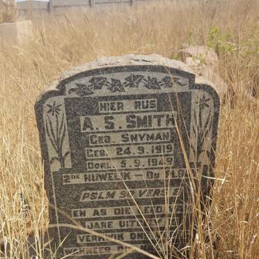SMITH A.S. nee SNYMAN 1919-1949