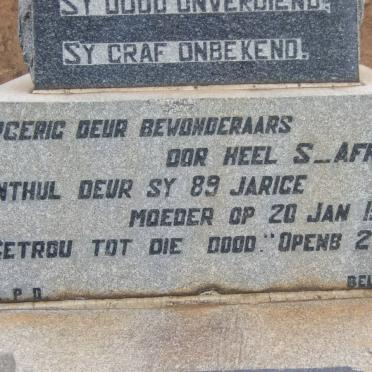 SCHEEPERS Gideon Jacobus 1878-1902