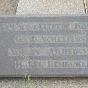 SCHEEPERS Gideon Jacobus 1878-1902
