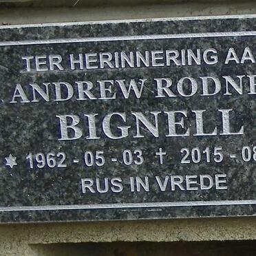 BIGNELL Andrew Rodney 1962-2015