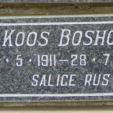 BOSHOFF Koos 1911-1991
