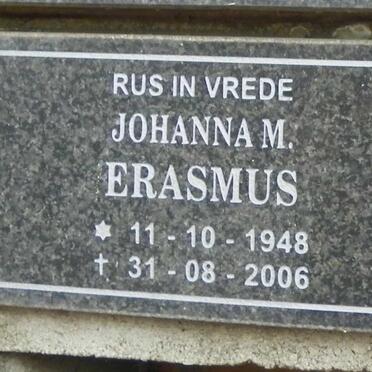 ERASMUS Johanna M. 1948-2006