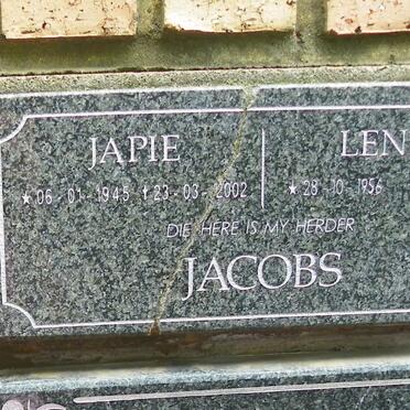 JACOBS Japie 1945-2002 &amp; Lenie 1956-