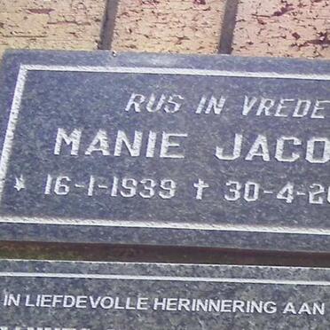 JACOBS Manie 1939-2001