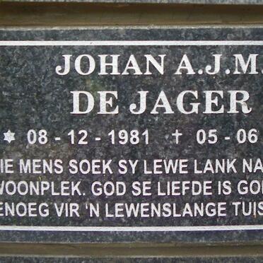 JAGER Johan A.J.M, de 1981-2005