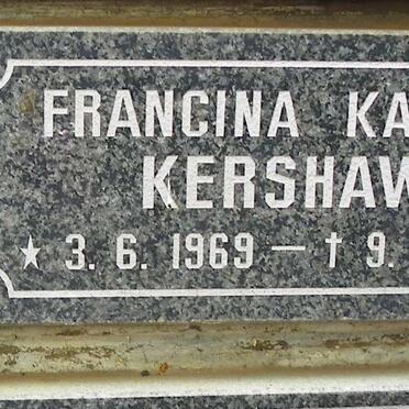 KERSHAW Francina Karina 1969-1995