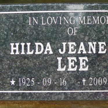 LEE Hilda Jeanette 1925-2009