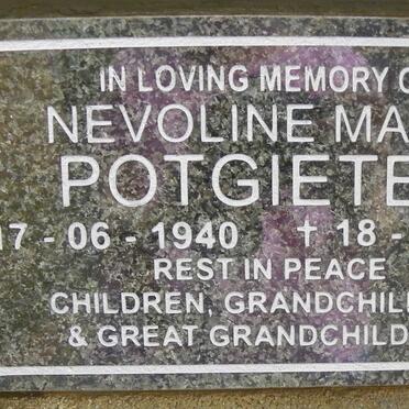 POTGIETER Nevoline Mavis 1940-2009
