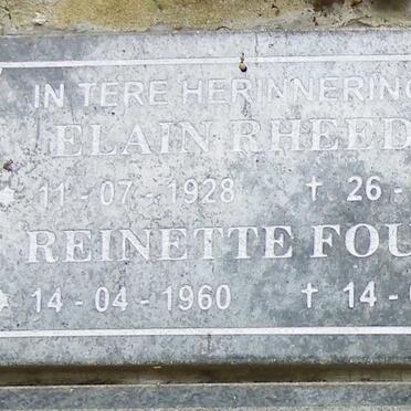 RHEEDER Elain 1928-2011 :: FOURIE Reinette 1960-1989