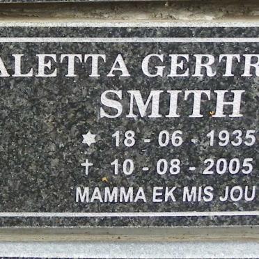 SMITH Aletta Gertruida 1935-2005