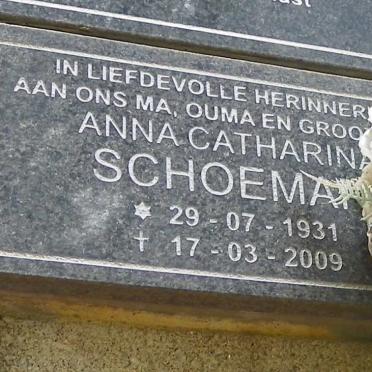 SCHOEMAN Anna Catharina 1931-2009