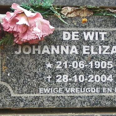 WIT Johanna Elizabeth, de 1905-2004