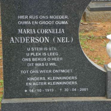 ANDERSON Maria Cornelia nee NEL 1919-2001