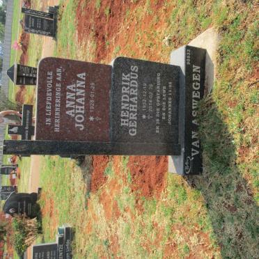 ASWEGEN Hendrik Gerhardus, van 1932-2014 &amp; Anna Johanna 1928-